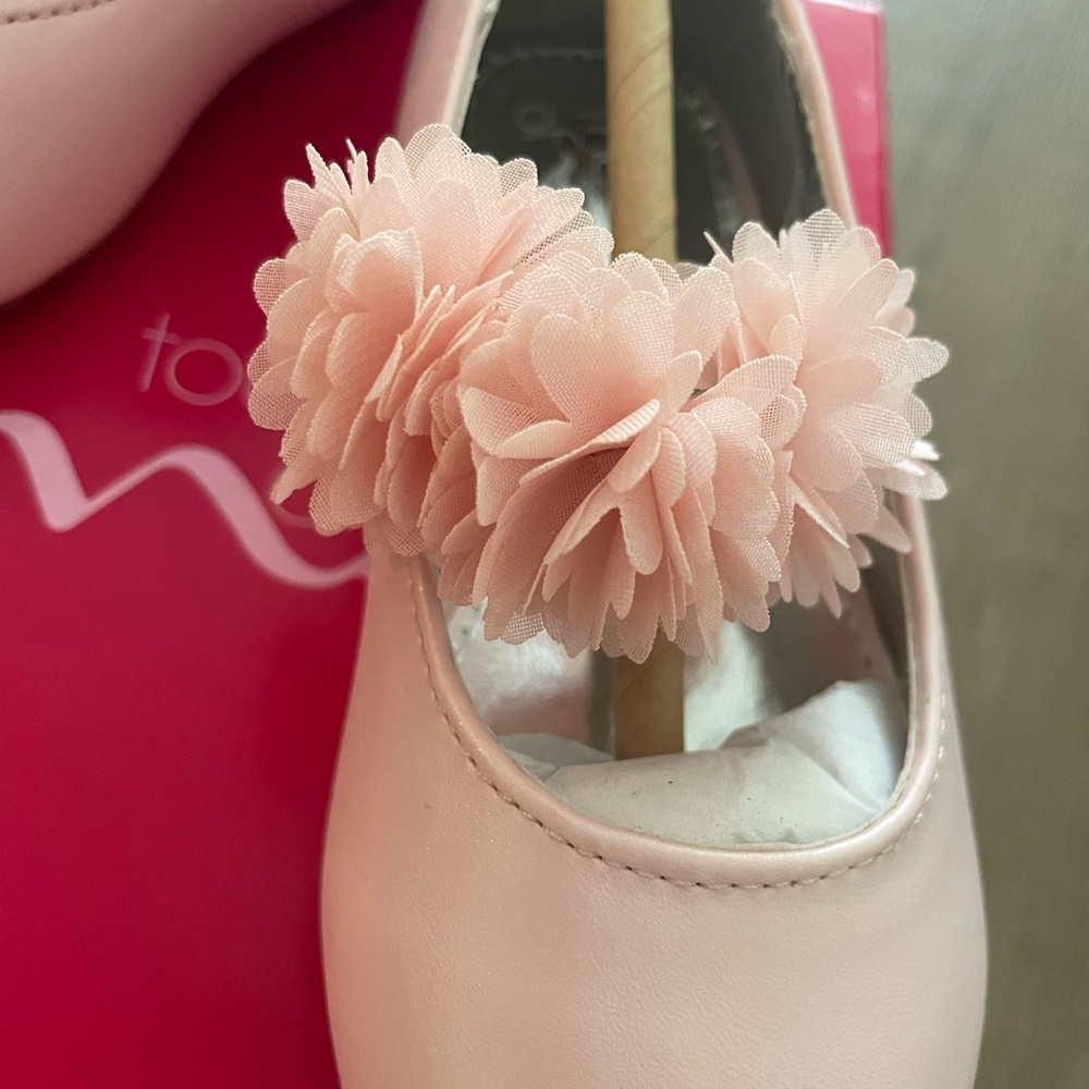 Touch Of Nina Toddler Girl Formal Floral Shoes - Pink size 8 NWT - Picture 3 of 5